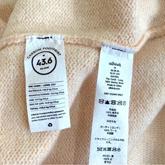 Allbirds Aspen 100% Merino Wool Long Cardigan Duster Length Sz M NWT - Picture 10 of 14